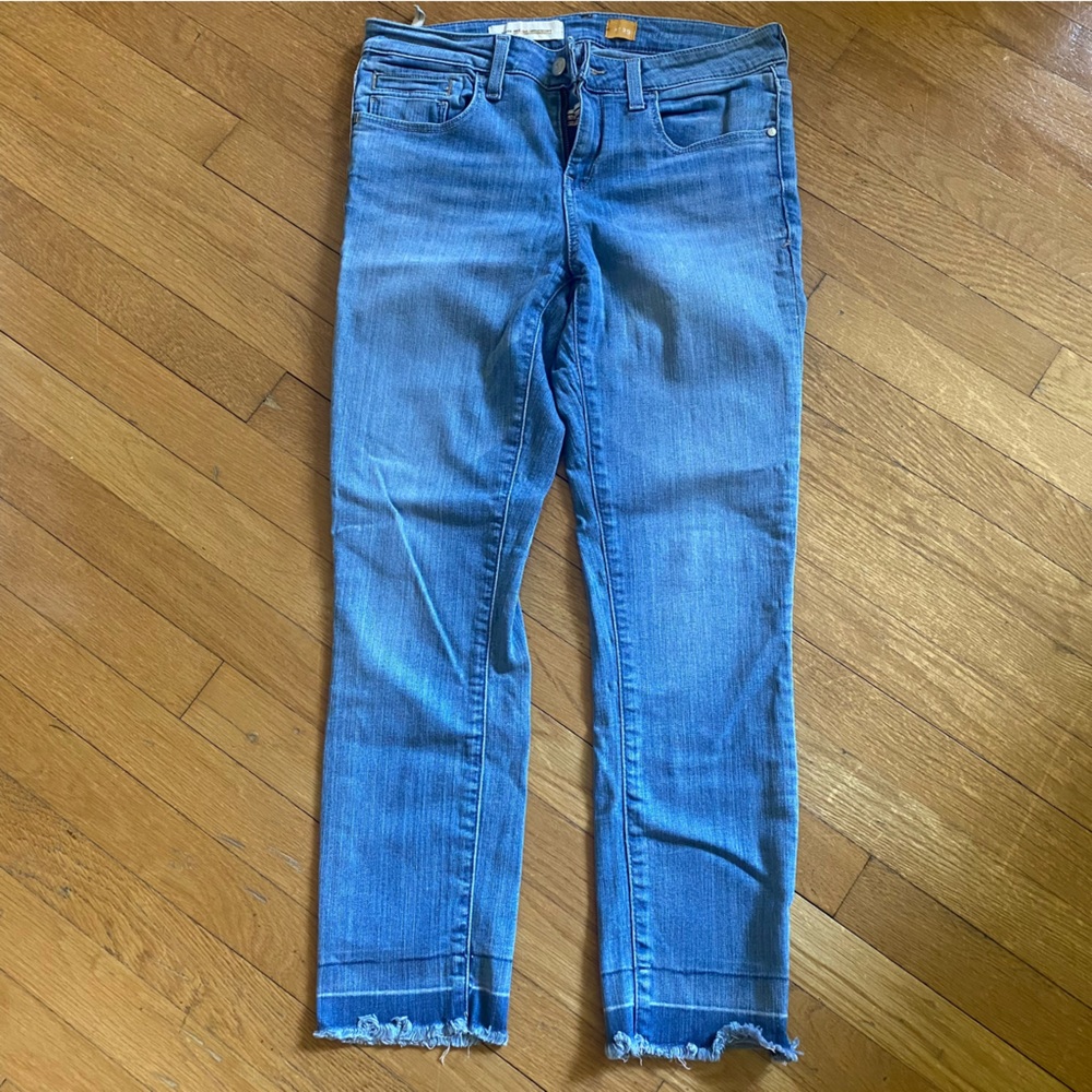 Pilcro distressed bottom jeans
